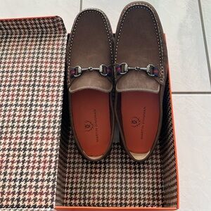 NWT Bark Martin Dingman Bermuda Horse Bit Denim Nubuck Loafer sz 11.